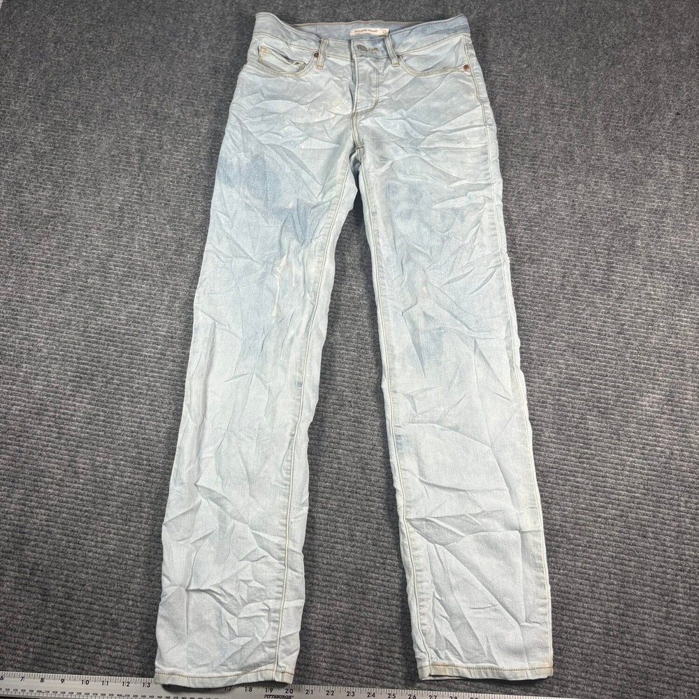 Levi's 314 Shaping Straight Jeans Womens 27 Light Wash Blue Excellent Denim